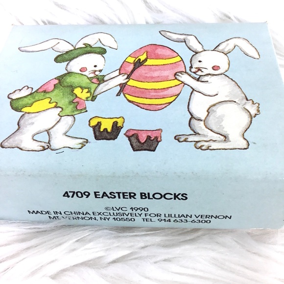 Vintage Lillian Vernon Easter Wood Blocks 1990 - Picture 6 of 6